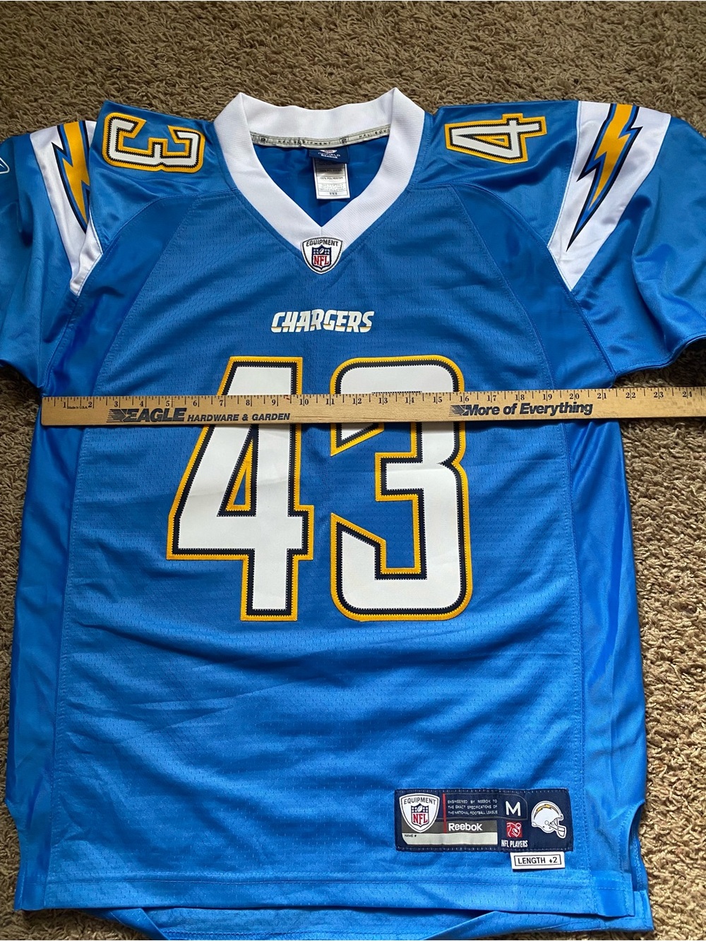 Reebok NFL Chargers Football Jerseys Sproles #43 Blue Men’s Size Medium - Picture 9 of 10